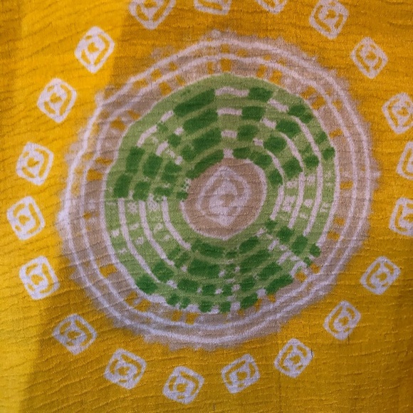 Darn Good Yarn Goddess Mini, reversible 2 layer recycled sari wrap skirt - Picture 7 of 11